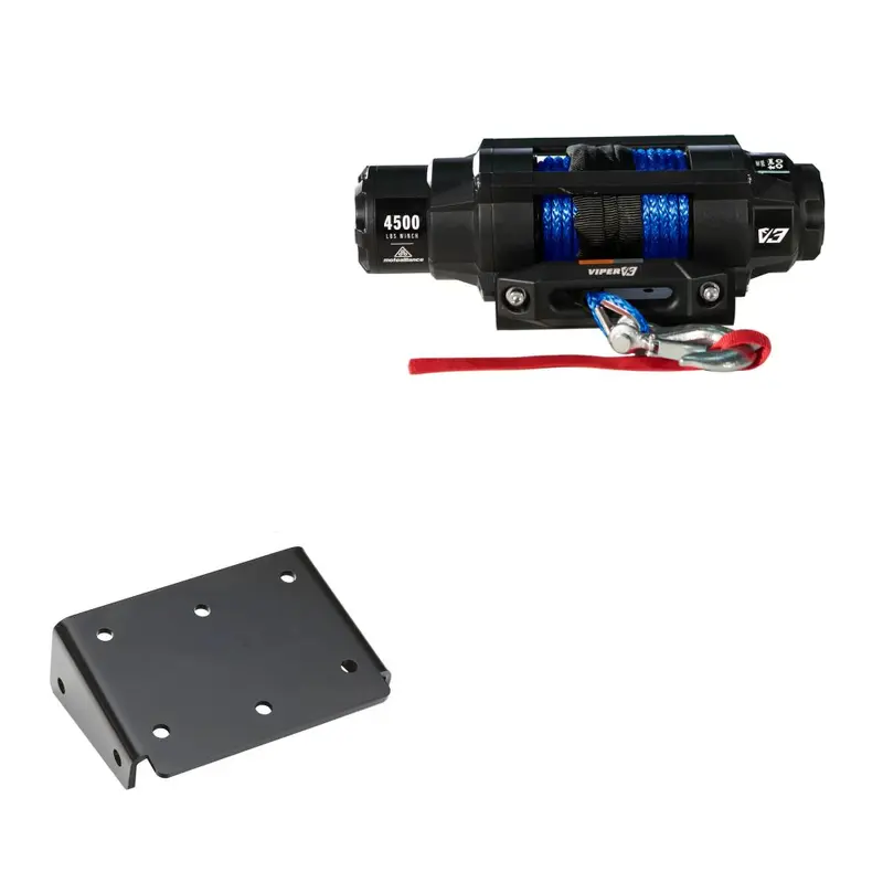Viper 4500lbs V3 Winch Blue Rope With Mount For Suzuki King Quad 450 2007-2010