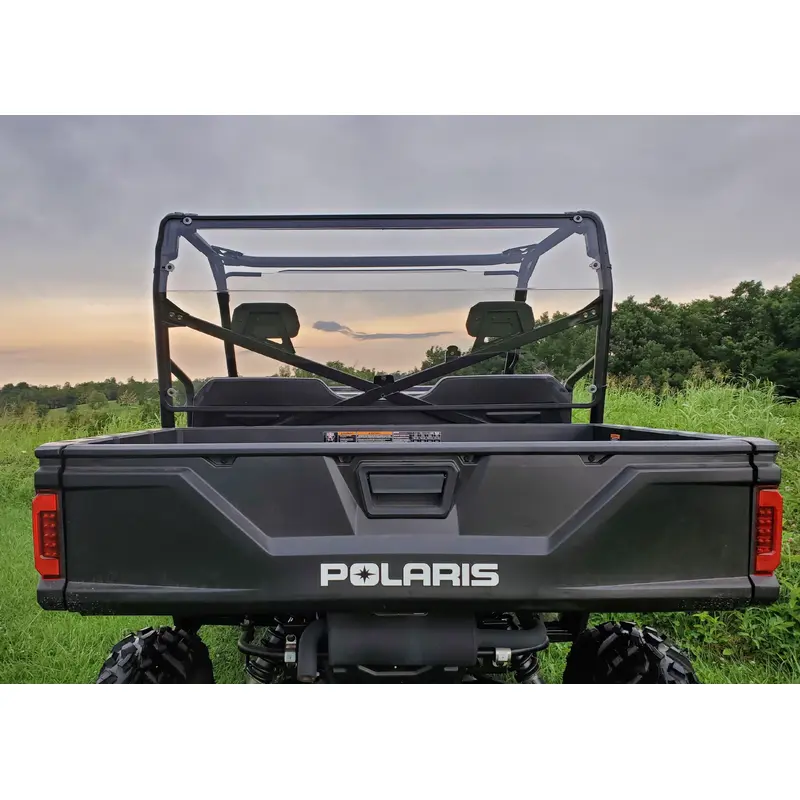 Polaris Ranger Full-Size 570 3-Passenger - Lexan Back Panel w/Vent and Clamp Options
