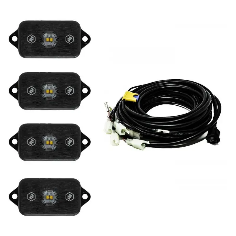 Baja Designs Rock Light Kit Set Of 4 White Lens Universal 447059