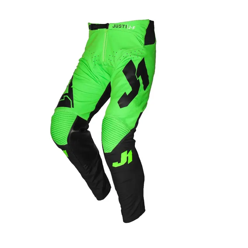 JUST1 J-FLEX YOUTH MX PANTS ARIA BLK/FLUO GRN 26