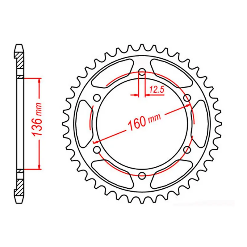 MTX 506 Steel Rear Sprocket #630