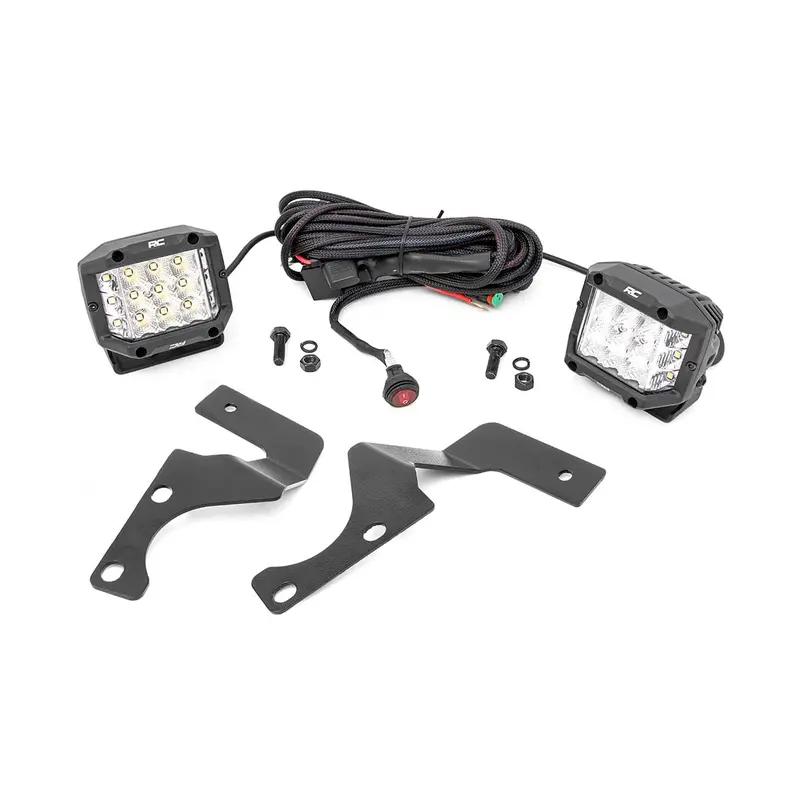 LED Light Kit | Ditch Mount | 3" Chrome Wide Angle Pair | 70793