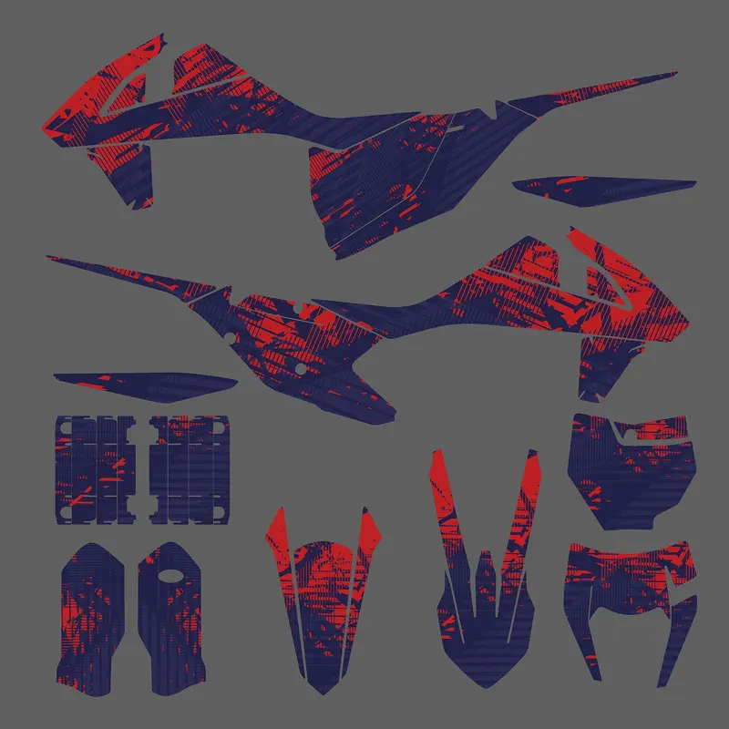 Motorcycle Graphic Decals Stickers Kit For KTM EXC/XC/XCF 2017-2019