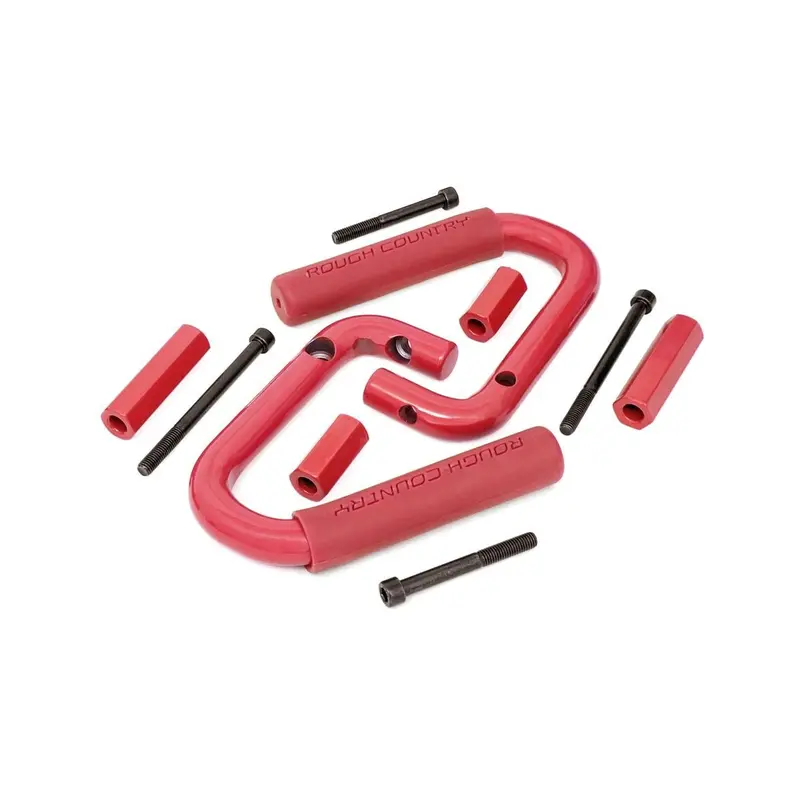 Grab Handles | Steel | Front | Red | Jeep Wrangler JK/Wrangler Unlimited (07-18) | 6501RED