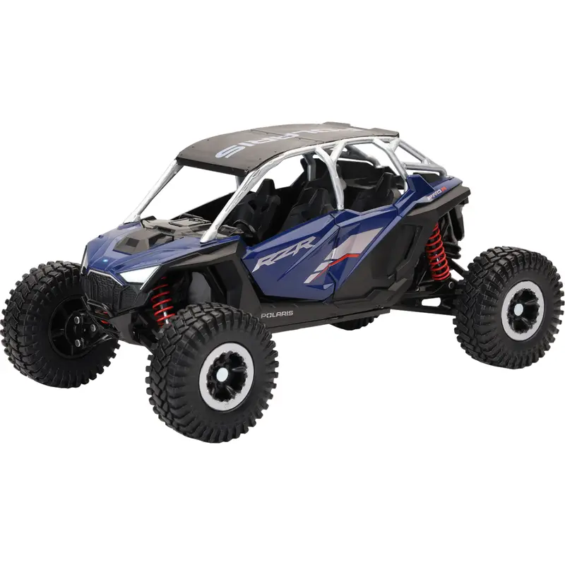 NEW RAY TOYS Polaris RZR Pro R4 Rock Crawler - 1:18 Scale - Azure Crystal 58466A
