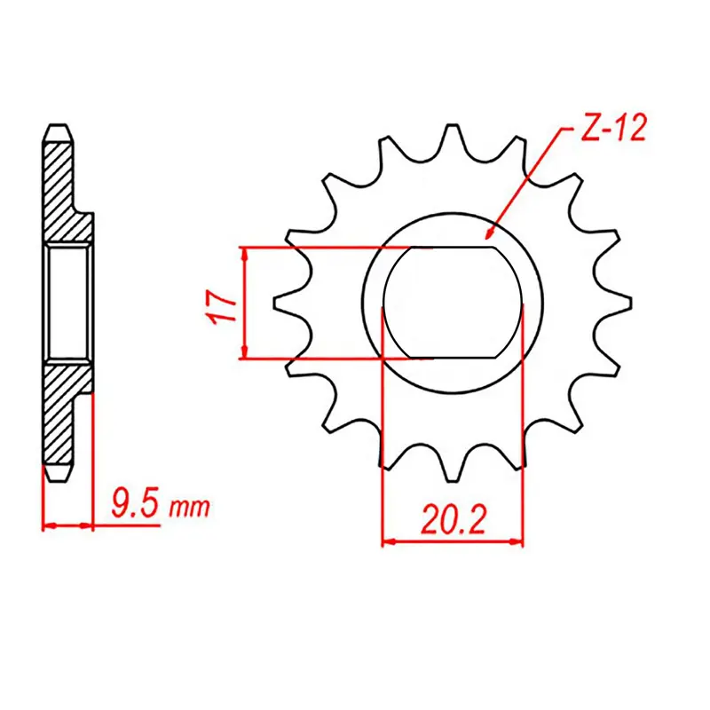MTX KTM 50 (KT3) Steel Front Sprocket #415