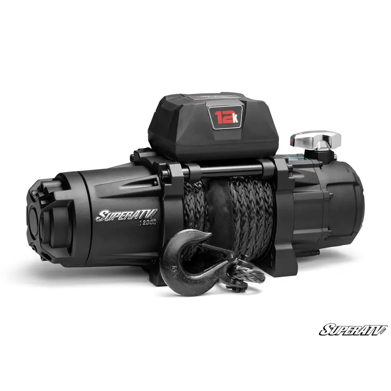 SuperATV 12,000 lb. Winch (with Wireless Remote & Synthetic Rope)