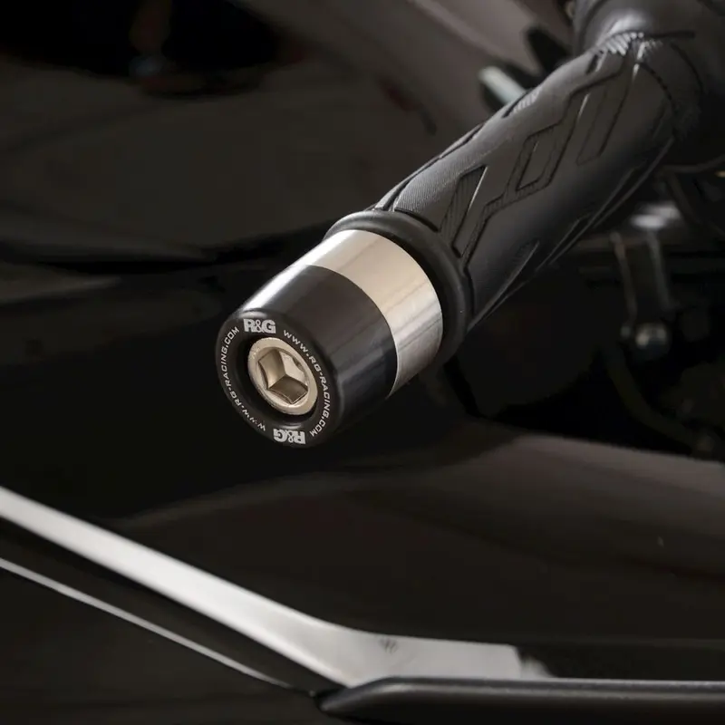R&G Racing Black Bar End Sliders For 2021-2024 Suzuki Hayabusa 25th AE