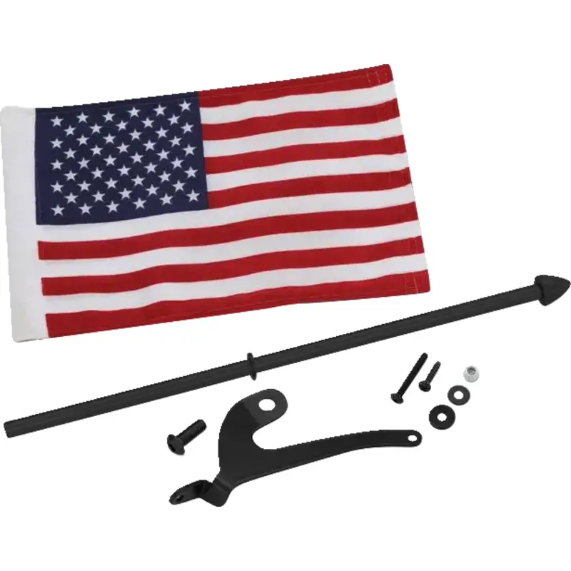 SHOW CHROME Flag Pole - Left - Black - Can-Am RT/F3 41-210LBK