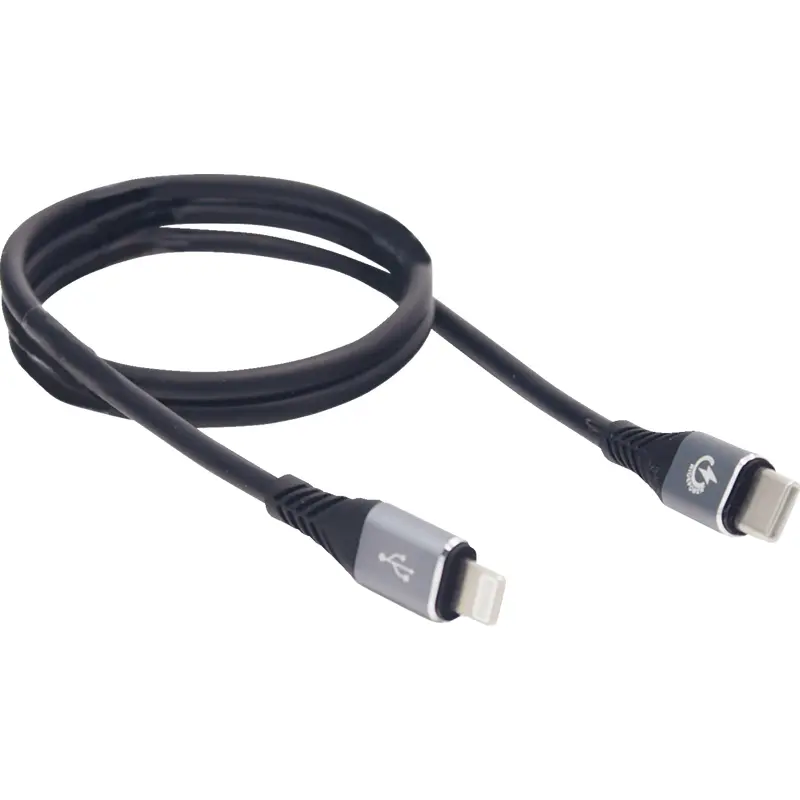 RIDEPOWER Male USB-C to Male Lightning Cable - Phone - Charger - 24" - Black RPUSBCLHT24
