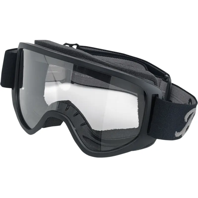 BILTWELL Moto 2.0 Goggle - Script - Black - Clear Lens 2101-5101-011