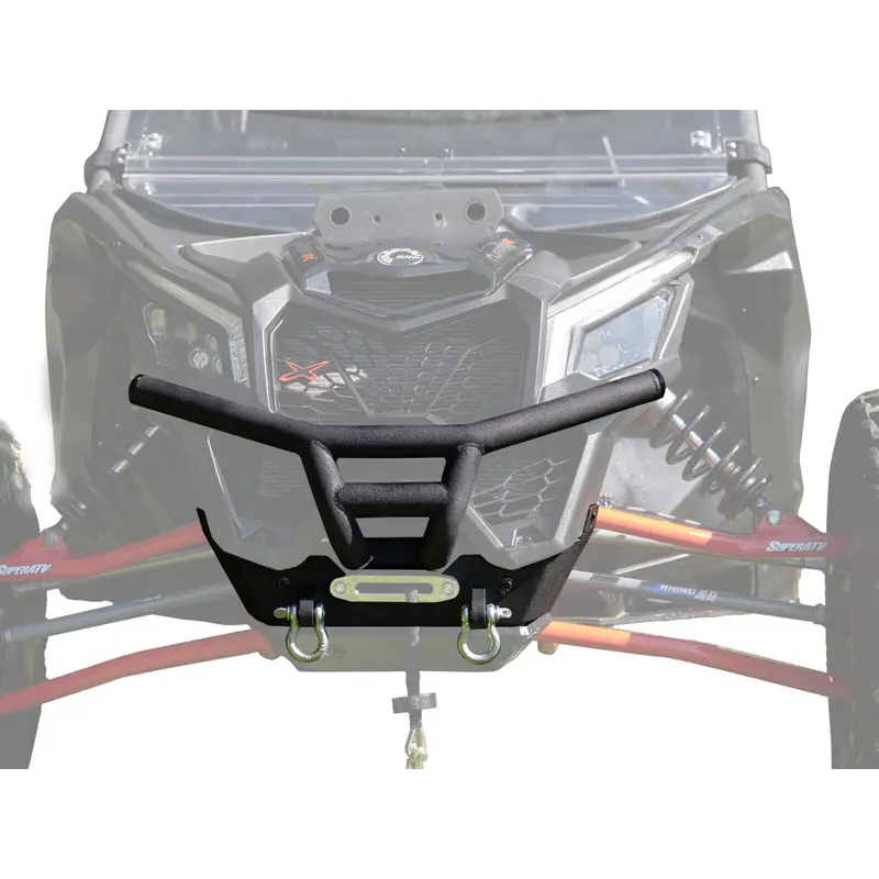 SuperATV Winch Ready Front Bumper for Can-Am Maverick X3 - Wrinkle Black