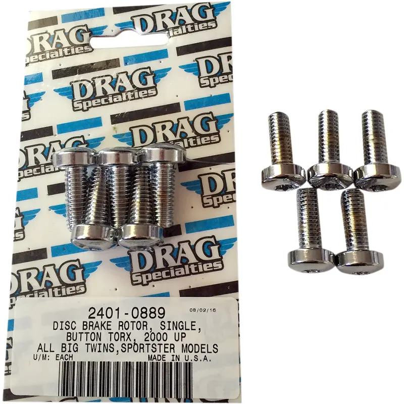 DRAG SPECIALTIES Mounting Kit - Rotor to Hub - Front - Chrome MK771