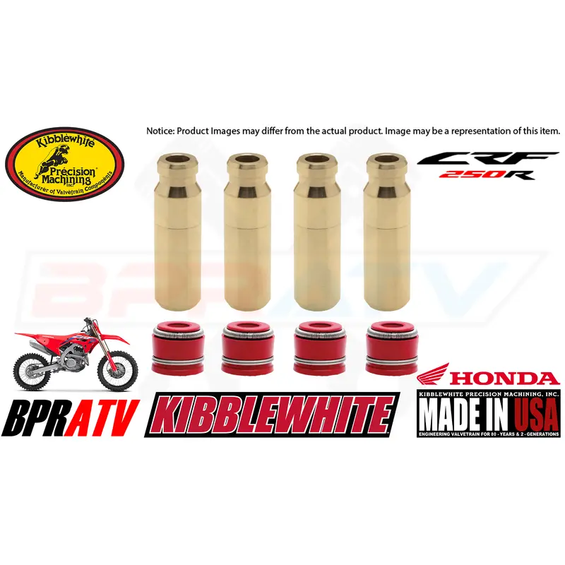 18+ CRF250R CRF 250R Kibblewhite Head Intake Exhaust Valve Guides KPMI RED Seals