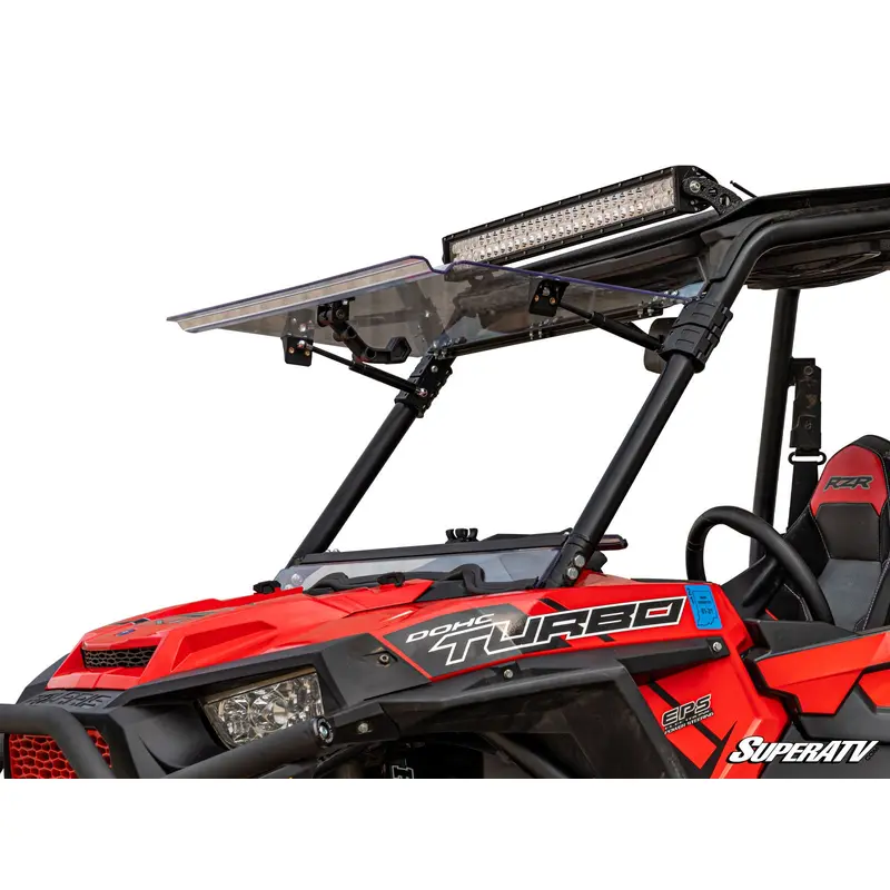 SuperATV Polaris RZR 900 Scratch Resistant Flip Windshield