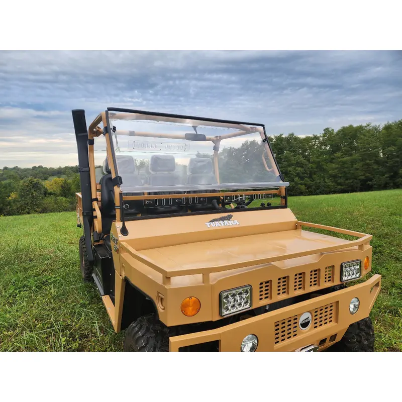 Tuatara - 2 Pc Scratch-Resistant Windshield w/Clamp and Vent Options