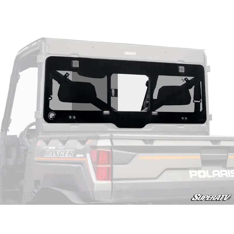 SuperATV Polaris Ranger 1000 Glass Sliding Rear Windshield