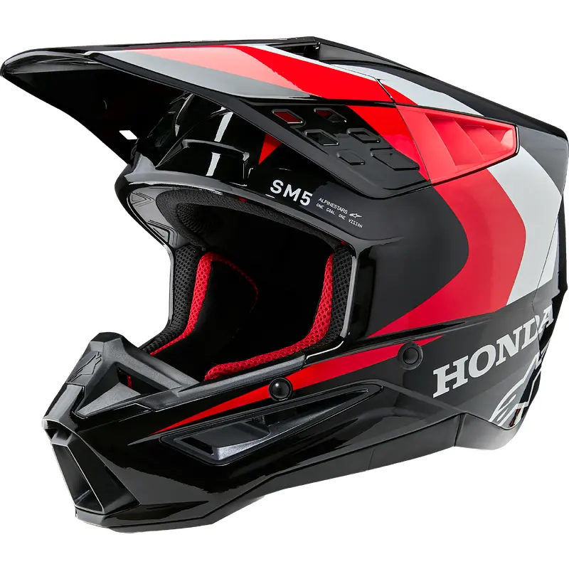 Honda S M5 Helmet Black/Red Glossy Xs