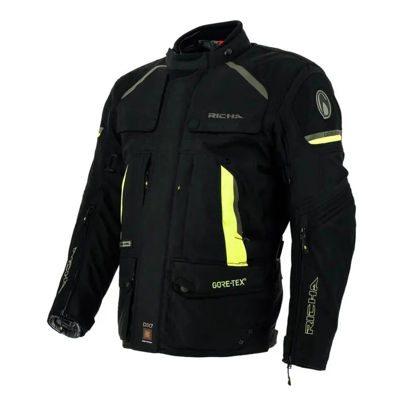 Richa Atacama Goretex Jacket - Black / Yellow (XL)