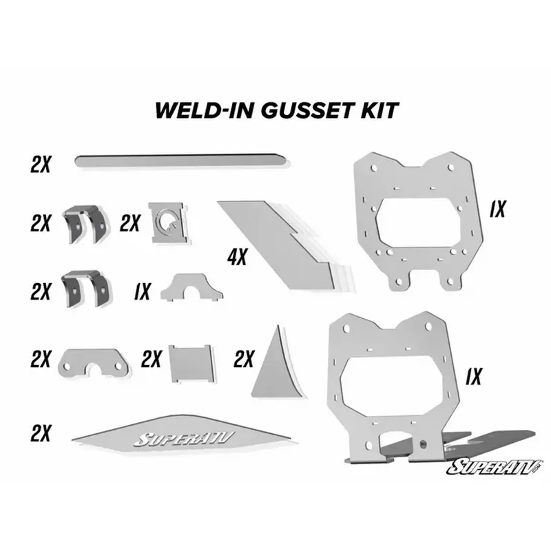 CANAM MAVERICK X3 WELD IN FRAME STIFFENER GUSSET KIT, SUPERATV WFG-CA-X3-01