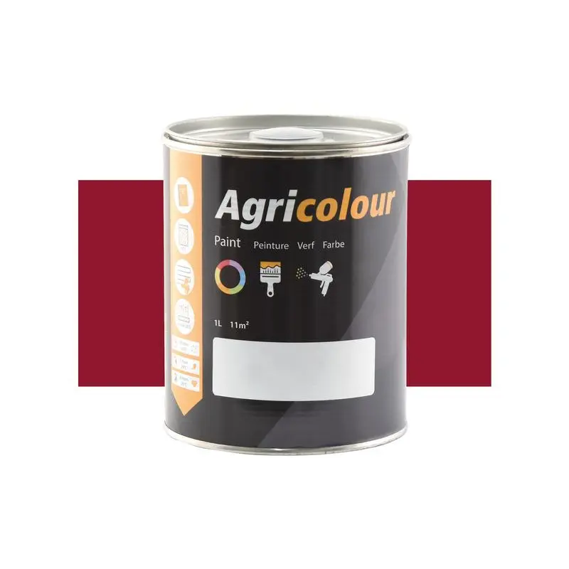 Agricolour - Brown Red Gloss Paint 1L Tin - Sparex Part No. S.83011