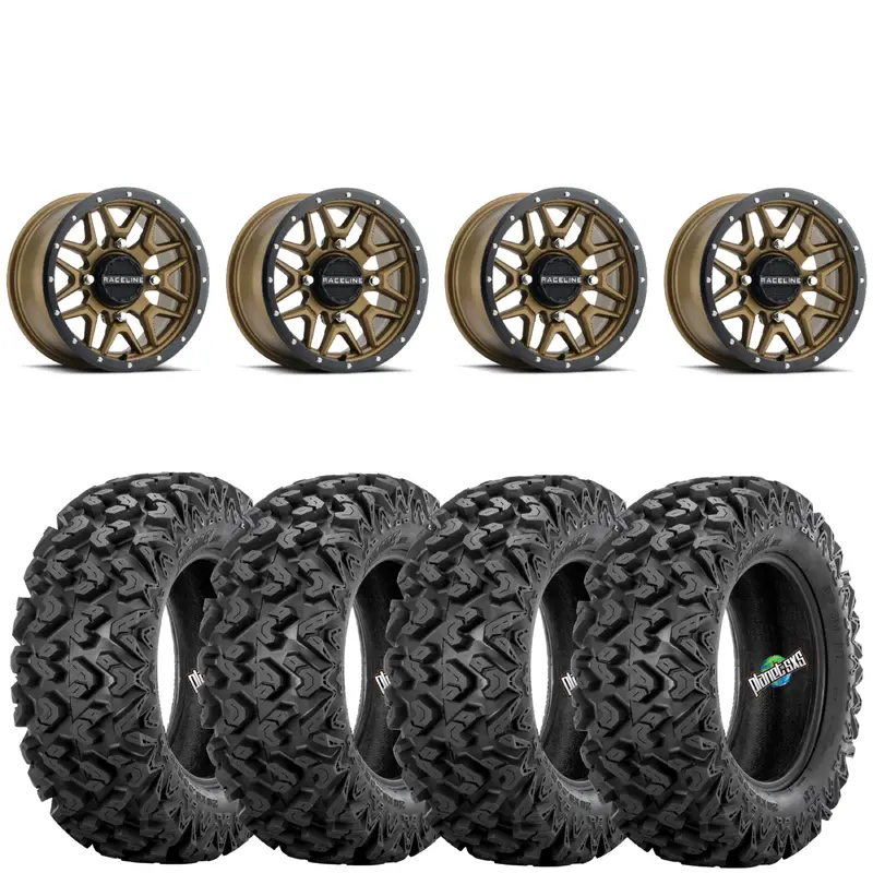 Raceline A94BZ Krank Bronze 4/137 wheels mounted on Sedona Rip Saw RT