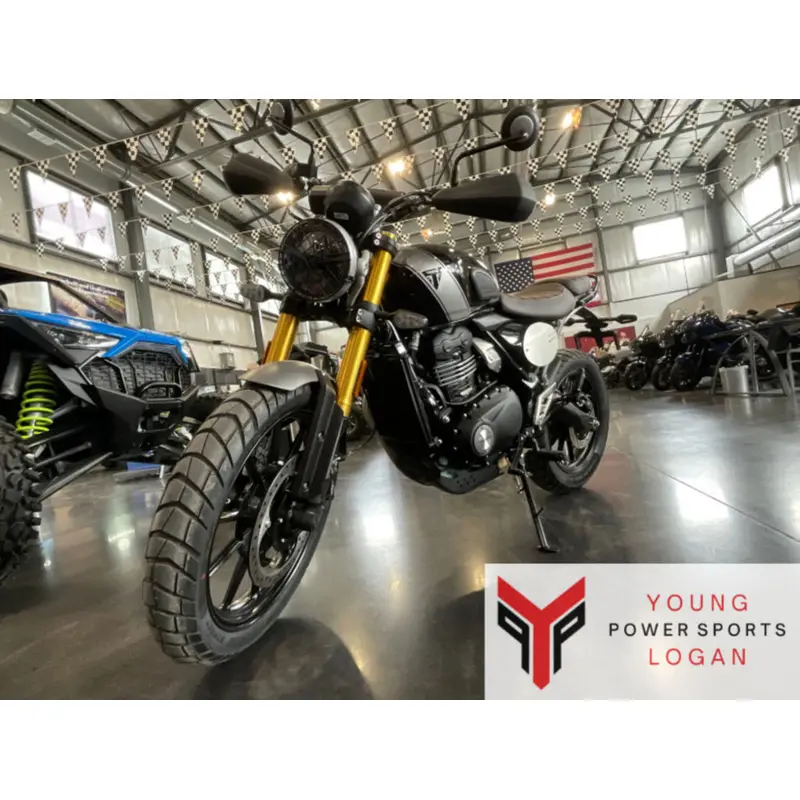 New 2025 Triumph Scrambler 400 X Phantom Black / Silver Ice