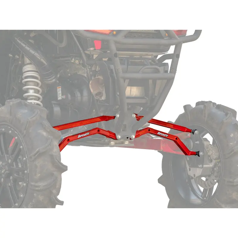 SuperATV High Clearance Boxed Rear Radius Arms for Polaris RZR XP 1000 - Red