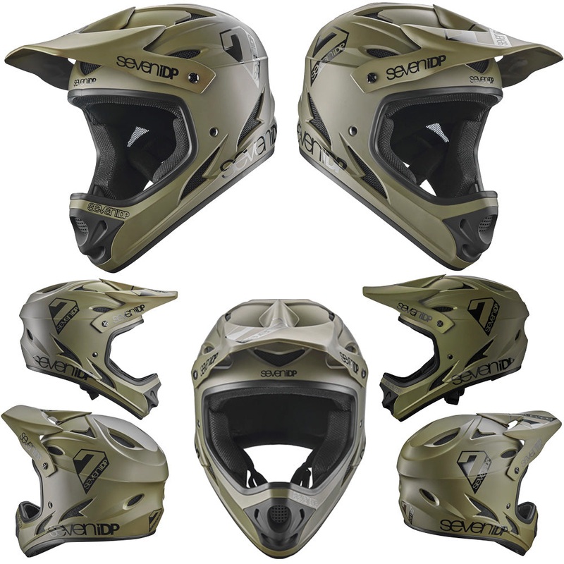 Seven 7 iDP M1 Full Face Helmet - L - Army Green