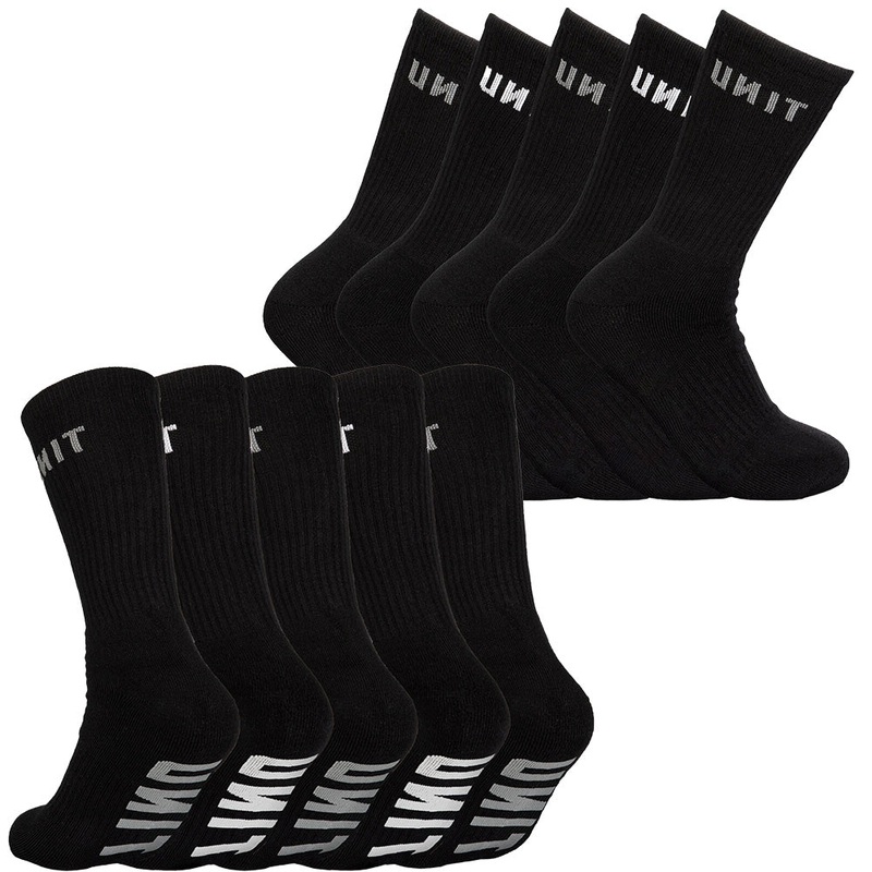 Unit Respond 5-Pack Bamboo Crew Socks - US 7 to 11 - Black - Multi